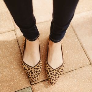 Rothy's the Point Cheetah Leopard tan flats